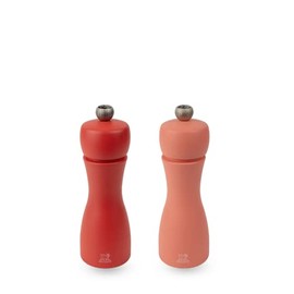 Peugeot Tahiti Duo Fire Red Tones Salt and Pepper Mill Set 15cm - 6", Brick Red & Flame