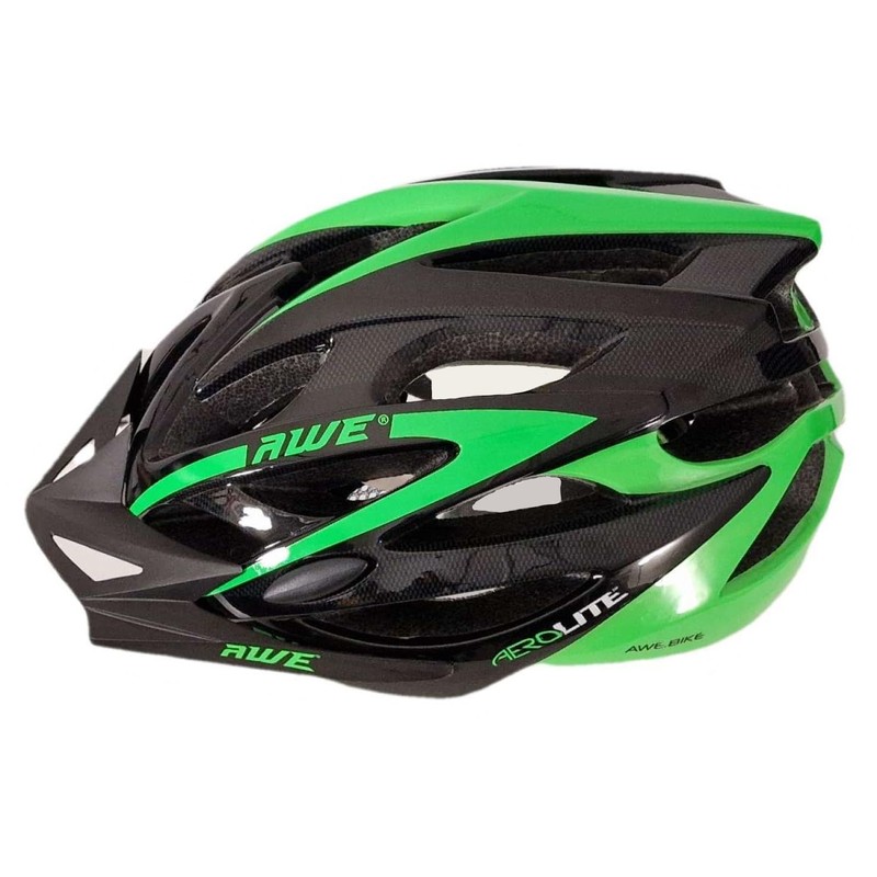AWE AWEAerolite™ In Mould Bike/E-Bike Helmet Black/Green Large 58-61cm FREE