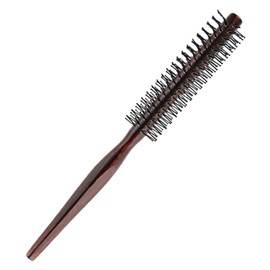 1 x round brush, hair brush, round, round brush, small, round brush, beard, hair brush round for blow-drying, small, for short hair, long hair, pony, beard, nylon bristle, 21 cm