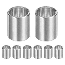M METERXITY 8PCS M8 304 Stainless Steel Spacers 8mm ID x 10mm OD x 12mm l Metal Screw Standoff Bushing Plain Finish Round Spacer 304 Stainless Steel, for Screws Bolts Silver