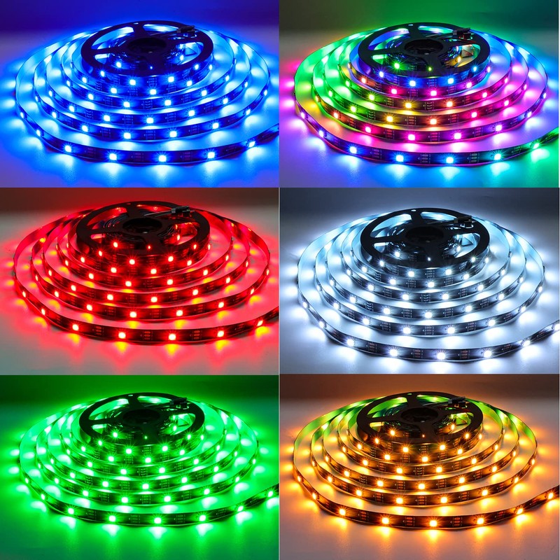 Tesfish WS2812B LED Strip IP65 Waterproof RGB Pixel Strip 5