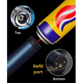 Torch Lighter, Bright Fire Lighter with Pink Red/Blue Flame, Refillable Butane Gas Windproof Jet Flame Cool Lighters, for Candles Campfires BBQ Baking, Camping, Gift (Silver)