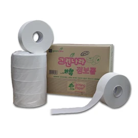 Greennara Jinyang Paper Embossing 2-ply jumbo roll (16 rolls) *Option available, D-220m / 그린나라 진양제지 엠보싱 2겹 점보롤 (16롤) *옵션선택가능, D-220m