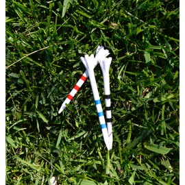 Champ 86502 Zarma Flytee My Hite 2-3/4" Combo Pack White with Black Stripes Golf Tees