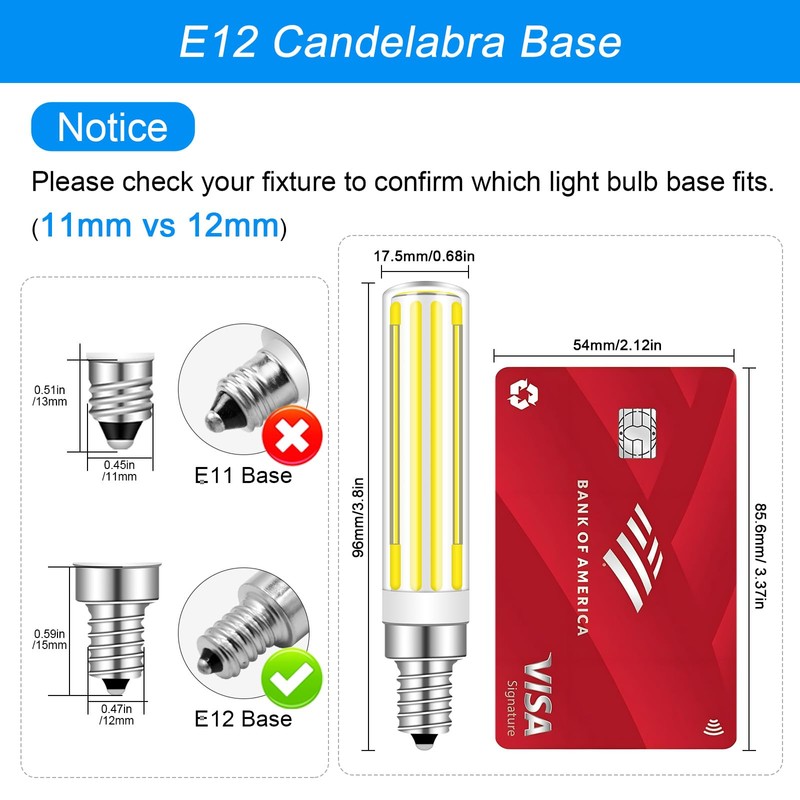 Megereet Updated Dimmable E12 LED Bulbs 100W 120W Incandescent Bulb