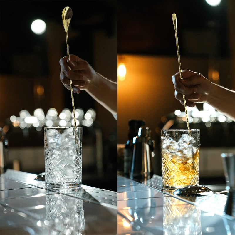 2 Pcs 12 Inches Bar Spoon, Long Handle Mixing Stirrers
