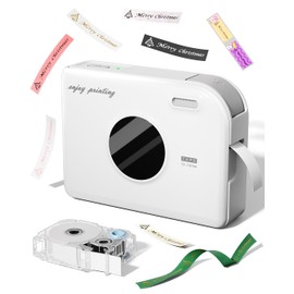 Phomemo A30 Label Maker, Mini Bluetooth Portable Label Printer Thermal Transfer Printing Sticker Rechargeable for Christmas Decorations Home Office Small Business School, Compatible with Phones & PC