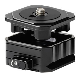 HSU Camera Tripod Quick Release Plate Kit, Quick Switch Auto Lock Square QR Mount Plate with 1/4" Screw Thread for Sony Canon DSLR, Monopod Slider Handheld Gimbal Stabilizer and Ball Head