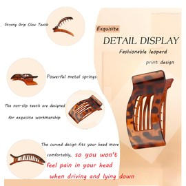 Flat Hair Clips,4 PCS Large Flat Claw Clips for Women Strong Hold French Hair Clips for Thick Thin Hair, Stylish Classic Hair Barrettes(Neutral Matte)