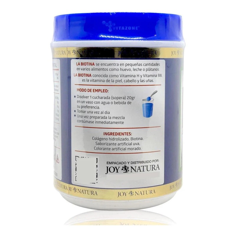 Biotina Polvo Para Uñas Y Piel Caida Cabello 500mg Joy