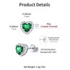 ChicSilver May Birthstone Heart Stud Earrings Cubic Zirconia Hypoallergenic 925