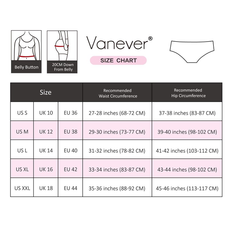 Vanever Women's No VPL Panties, 2 Pack, Invisible Hipster Underwear,