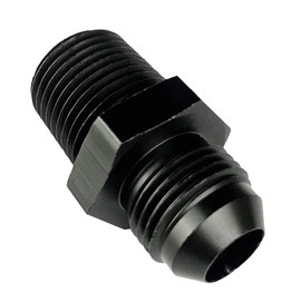 8AN Flare to 3/8 NPT Male Pipe Adapter Fuel Hose Fittings Aluminum AN8-3/8" Straight Black