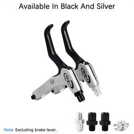ALEOED Black/Silver Bicycle M10 Brake Cable Handle Lever Adjusting Screws Fastener Bolt 10mm Brake Accessorie for Mountain Road Bike MTB (Silver)