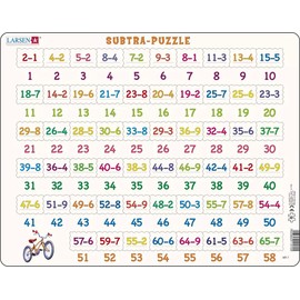 Larsen Puzzles Learning Subtraction 58 Piece Children's Educational Jigsaw Puzzle