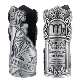 Metal Lighter Case Fits BIC, It Covers Standard Full Size Bic Lighter in J6. Zodiac Astrology Lighter Case, Design in Virgo. One Piece Per Order