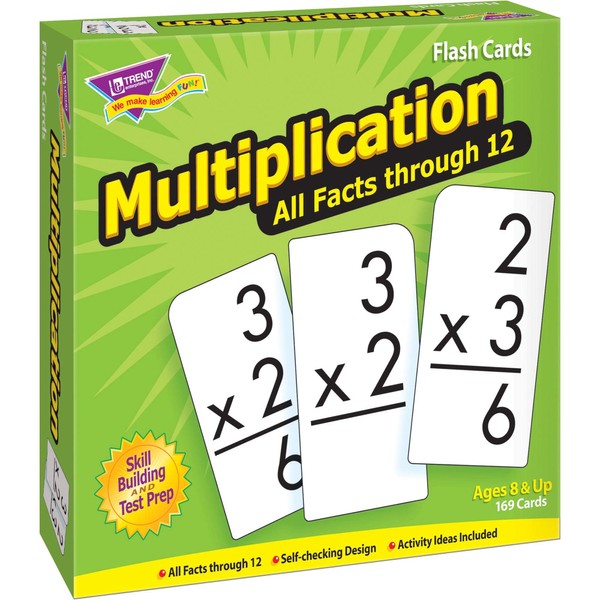 Trend Enterprises: Multiplication All Facts Through 12 Skill Drill Flash Cards, Exciting Way for Everyone to Learn, Great for Skill Building and Test Prep, 156 Cards Included, Ages 8 and Up