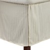 Superior Combed Cotton 300 Thread Count Bed Skirt Stripe, Ivory,