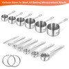Wuzzox Stainless Steel Measuring Cups & Spoons Set of 13,
