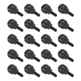 sourcing map 20 Pcs M3x8mm PC Computer Case Thumbscrews, Carbon Steel Nickel Plated Knurled Thumb Screws Bolts Fasteners for Computer Cover, Motherboard, Fan, Power Supply, Black