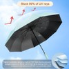 Fogkey 2-Pack Windproof, Waterproof, UV-Blocking Portable Travel Umbrella, Compact Sun