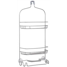 Zenna Home 2 Tier Over The Shower Caddy Silver