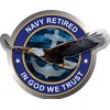 ProSticker 1090 (One) 4" Military Series Navy Retired in God