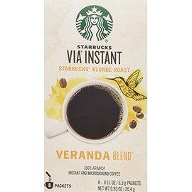 Starbucks Coffee Via Ready Brew, Instant Coffee, Veranda flavor, 1 box of 8 individual servings