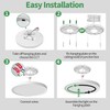 6PK 12 Inch LED Flush Mount Ceiling Light, 24W, 2520LM,