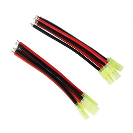 OliYin 3 Pairs Compatible with Micro Mini Tamiya Connector 14awg Silica Gel Cable L100 mm with Male and Female