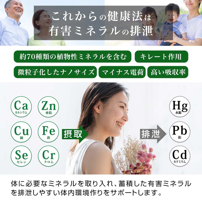 ORGANIC MINERAL｜オーガニック フルボ酸カプセル カラダに優しい植物性総合ミネラル デキストリン 配合 120粒