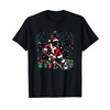 Santa German Shorthaired Pointer Dog Playing Hockey T-Shirt