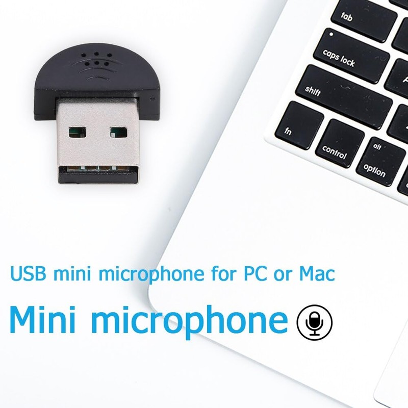 USB Microphone, Ultra Compact Design, USB Direct Insert, PC Microphone,