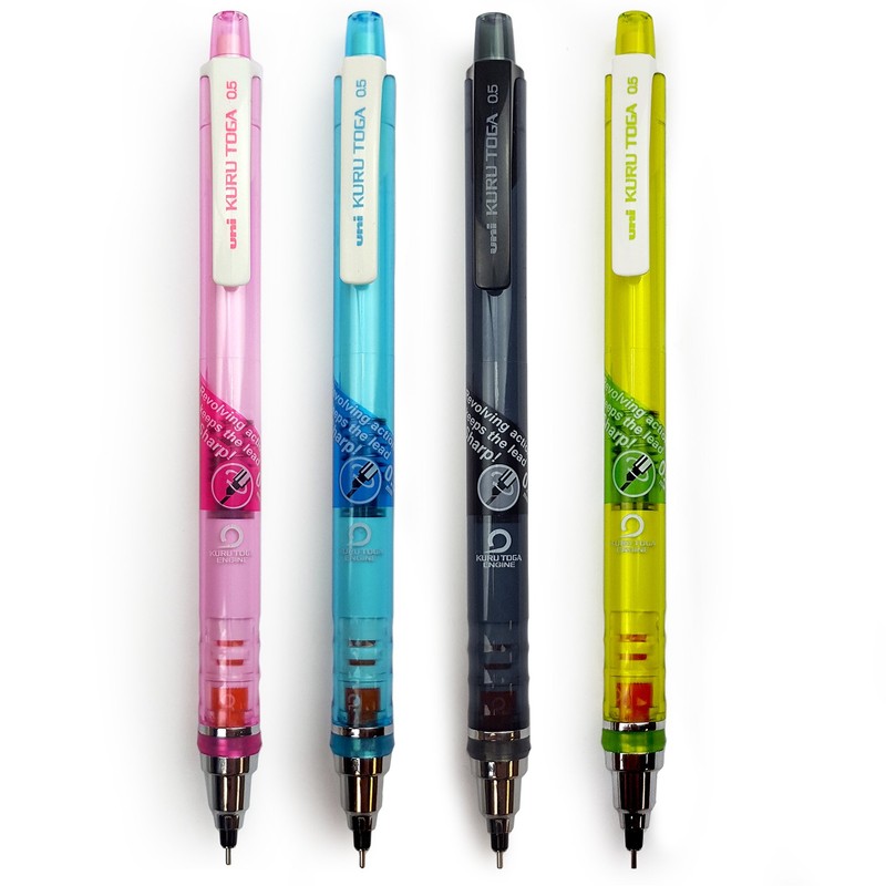 Kuru Toga 6 x UNI-BALL SELF SHARPENING MECHANICAL PENCIL -