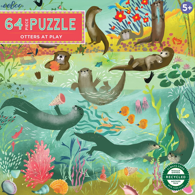 EEBOO - 64 Piece Jigsaw Puzzle - Otters