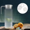 Acrylic Jug with Lid and Handle Ribbed Striped Juice Bottle