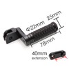 MC MOTOPARTS POLE Black CNC 40mm Extension Riser Front Foot