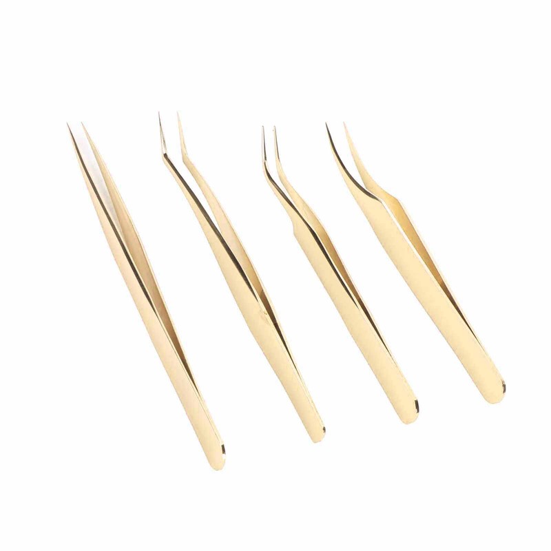 Eyelash Extension Tweezers Set Professional Stainless Steel Durable Lash Tweezers