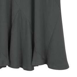 Urban CoCo Women's Vintage Elastic Waist A-Line Long Midi Skirt (XL, Dark Grey)
