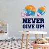 Design With Vinyl Wall Decal Never Giveup Stunning Football Helmet