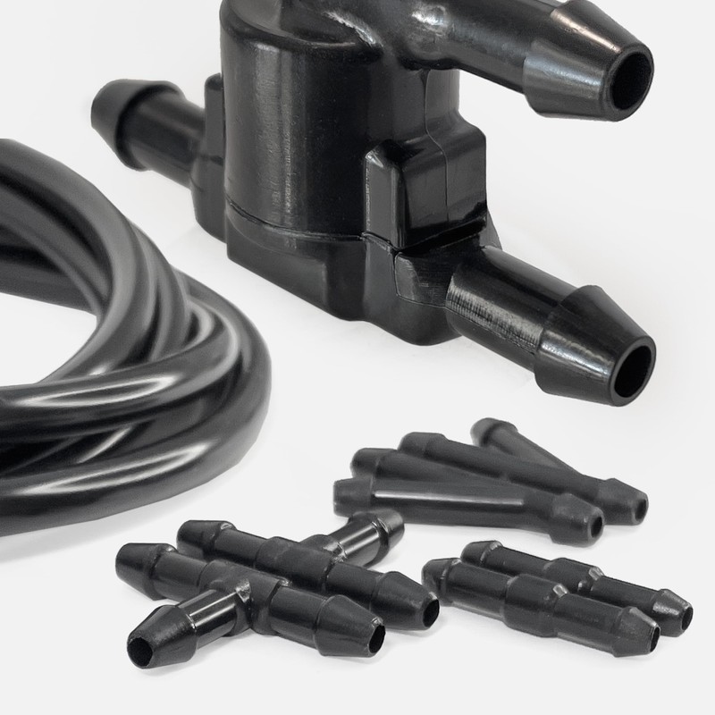 2 PCS 2-Way Windscreen Washer Check valves, Fluid Hose for