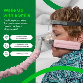 CPAP Strap Covers - Made in The USA - 2-Layered Fleece CPAP Strap Cushions for CPAP Mask Straps - CPAP Headgear Strap Covers for Skin Protection, Soft CPAP Mask Strap Cover (Camouflage)