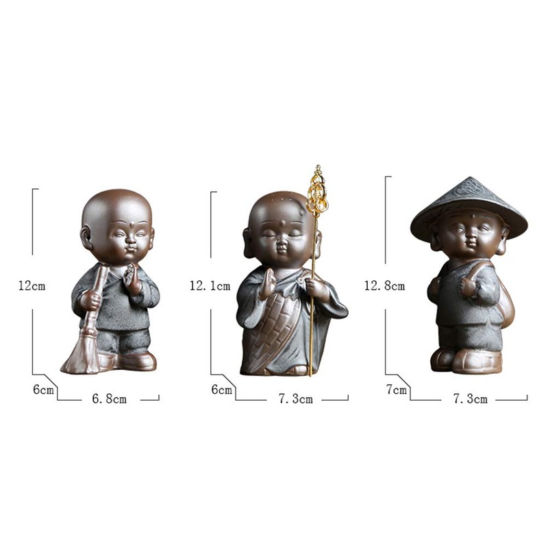 Small Monk Walkers Little Cute Monk Statues (Abbot)