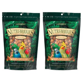 LAFEBER'S 2 Pack of Tropical Fruit Nutri-Berries Small Bird Food, 10 Ounces Each, for Parakeets, Cockatiels, Lovebirds and Conures