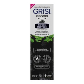GRISI Farma - Grisi Control Mascarilla Burbujeante con Carbón Activado 25 g - Piel mixta a grasa, Hipoalergénico, Exfoliante facial, Ingredientes naturales, Charcoal face wash, Puntos negros