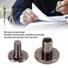 200 Sets Chicago Screws 9.5x8mm DIY Uniform Coating Brass Leather