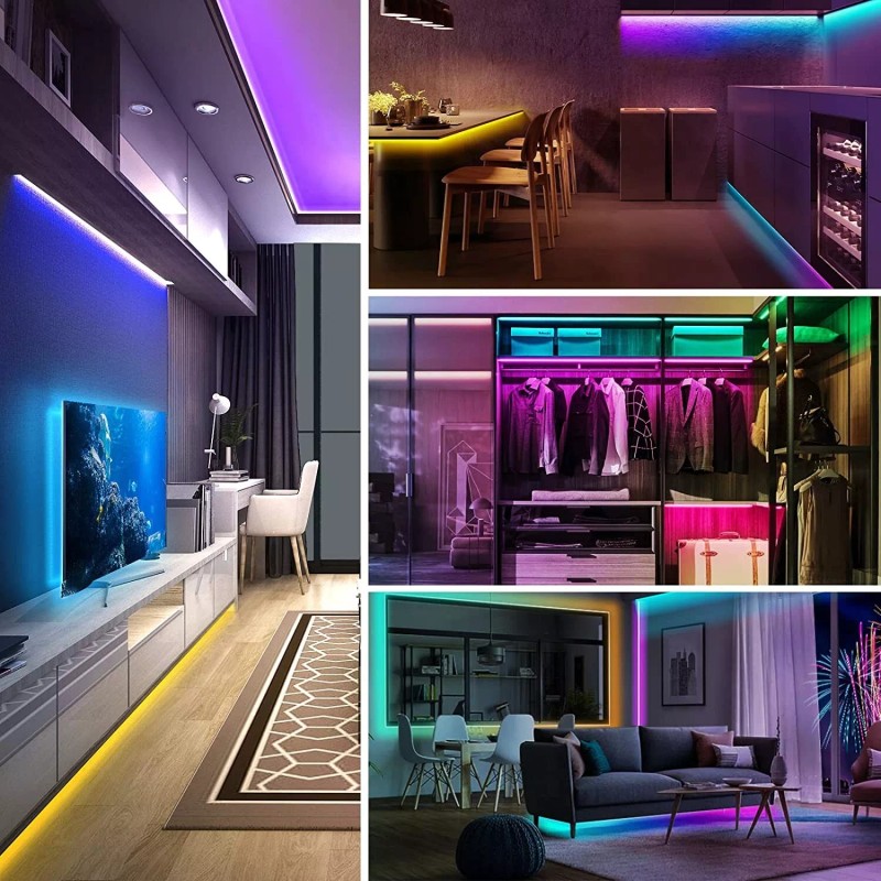 Ecolor 25' Smart LED RGB Color Strip Lights App &