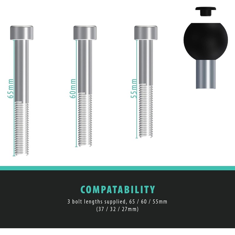 UA Top Clamp M6 Bolt + Adapter Set UA-M6-OB