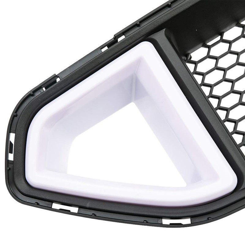 GRAND ORANGE Bumper Grille w/Turn Signal LED DRL Light Honeycomb