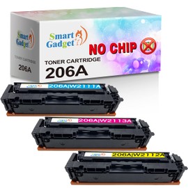 Smart Gadget 3_Pack Compatible Toner Cartridge Replacement 206A W2111A W2112A W2113A CYM ONLY | Use with Color Laser-Jet Pro M255dw M255 M283fdw M283cdw M282nw M283 M282 Printers | NO CHIP